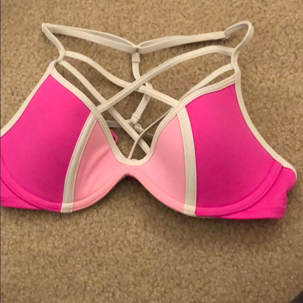 Pink bathing suit top